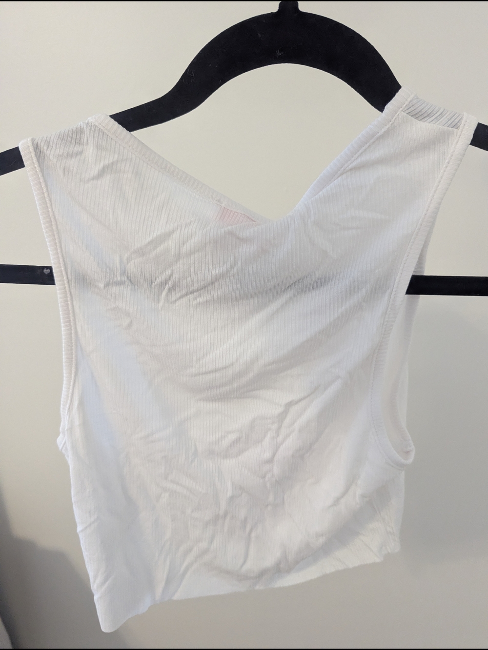 Meshki White Ribbed 'Baby' Rhinestone Crop Tank - Picture 3 of 4